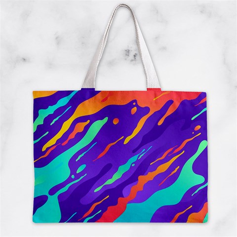 Multicolored Abstract Background Zipper Mini Tote Bag from ArtsNow.com Front