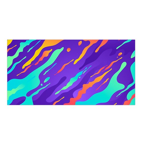 Multicolored Abstract Background Satin Shawl 45  x 80  from ArtsNow.com Front