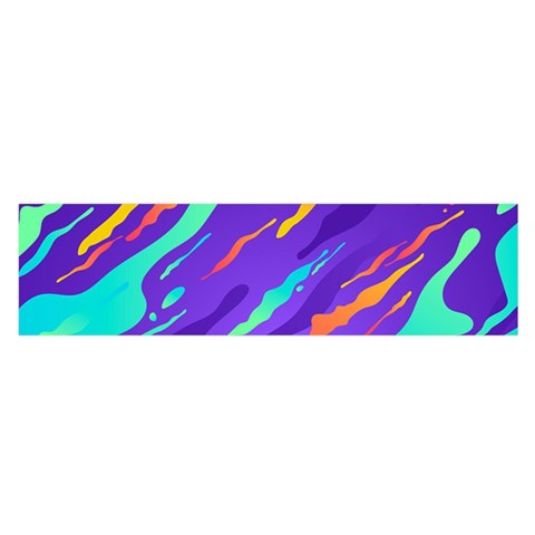 Multicolored Abstract Background Oblong Satin Scarf (16  x 60 ) from ArtsNow.com Front