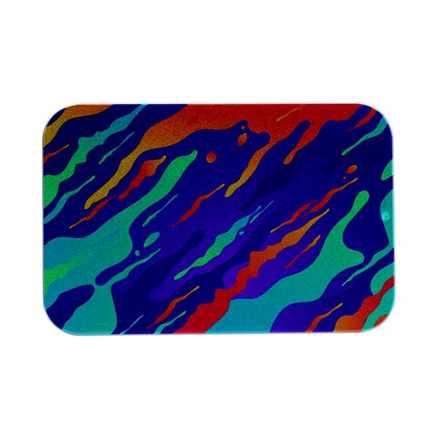 Multicolored Abstract Background Open Lid Metal Box (Silver)   from ArtsNow.com Front