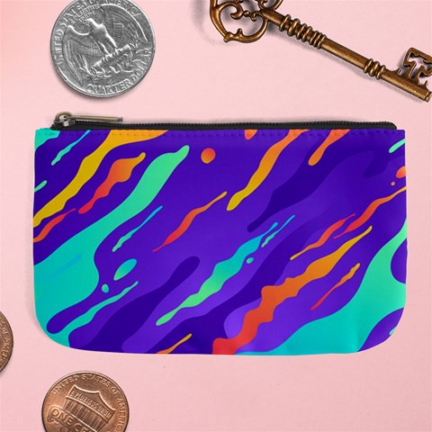 Multicolored Abstract Background Large Coin Purse from ArtsNow.com Front