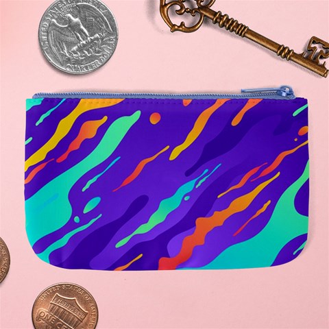 Multicolored Abstract Background Large Coin Purse from ArtsNow.com Back