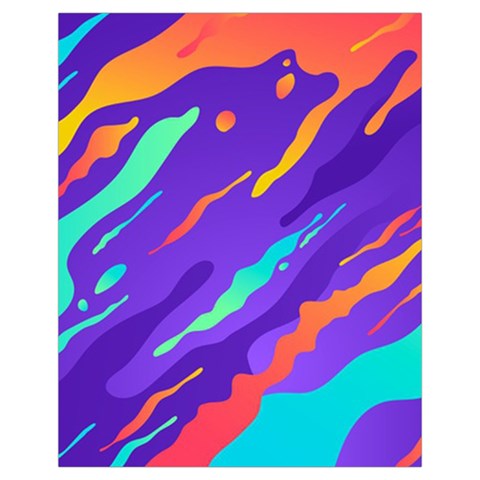 Multicolored Abstract Background Drawstring Pouch (XL) from ArtsNow.com Back
