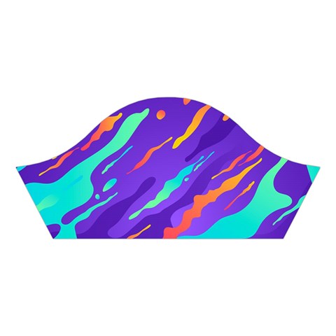 Multicolored Abstract Background Cotton Crop Top from ArtsNow.com Right Sleeve