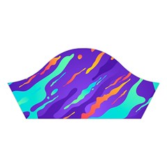 Multicolored Abstract Background Cotton Crop Top from ArtsNow.com Right Sleeve