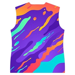 Multicolored Abstract Background Women s Button Up Vest from ArtsNow.com Back