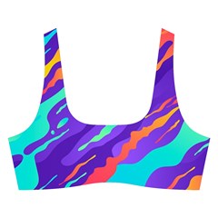 Multicolored Abstract Background Cross Back Hipster Bikini Set from ArtsNow.com Front