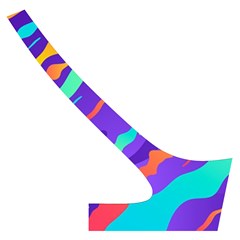 Multicolored Abstract Background Cross Back Hipster Bikini Set from ArtsNow.com Back Right