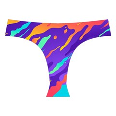 Multicolored Abstract Background Cross Back Hipster Bikini Set from ArtsNow.com Front Under