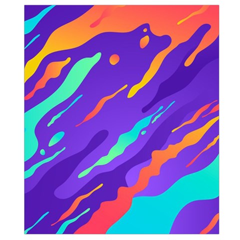 Multicolored Abstract Background Belt Pouch Bag (Large) from ArtsNow.com Back Strap