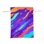 Multicolored Abstract Background Lightweight Drawstring Pouch (M)
