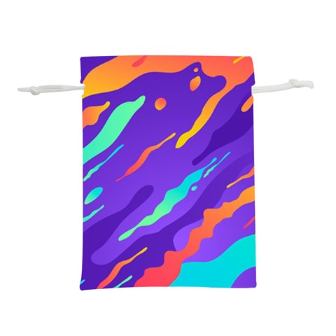 Multicolored Abstract Background Lightweight Drawstring Pouch (L) from ArtsNow.com Back