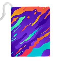 Multicolored Abstract Background Drawstring Pouch (4XL) from ArtsNow.com Back