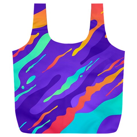 Multicolored Abstract Background Full Print Recycle Bag (XXL) from ArtsNow.com Front