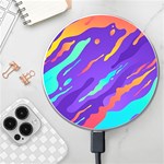 Multicolored Abstract Background Wireless Fast Charger(White)