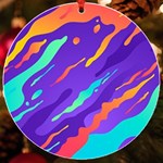 Multicolored Abstract Background UV Print Acrylic Ornament Round