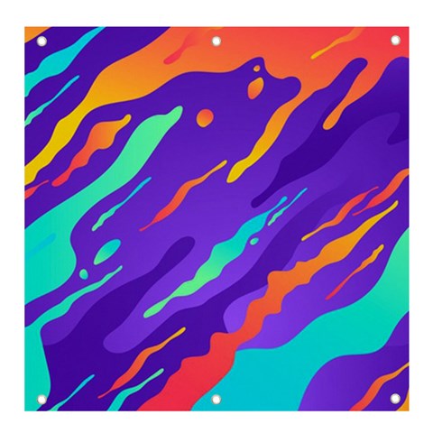 Multicolored Abstract Background Banner and Sign 4  x 4  from ArtsNow.com Front
