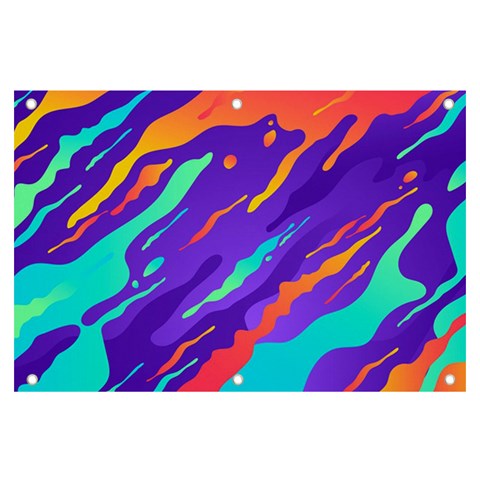 Multicolored Abstract Background Banner and Sign 6  x 4  from ArtsNow.com Front