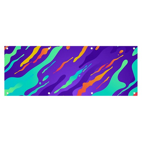 Multicolored Abstract Background Banner and Sign 8  x 3  from ArtsNow.com Front