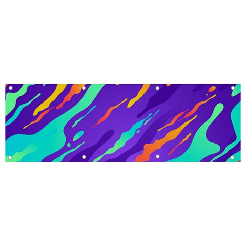 Multicolored Abstract Background Banner and Sign 9  x 3  from ArtsNow.com Front