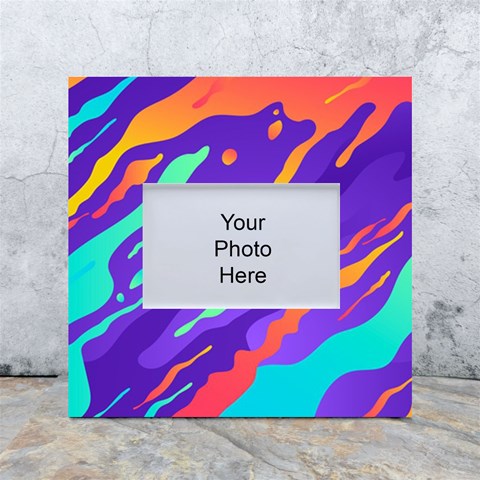 Multicolored Abstract Background White Box Photo Frame 4  x 6  from ArtsNow.com Front