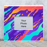 Multicolored Abstract Background White Wall Photo Frame 5  x 7 