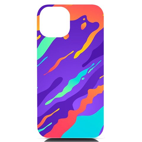 Multicolored Abstract Background iPhone 14 Black UV Print Case from ArtsNow.com Front