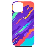 Multicolored Abstract Background iPhone 14 Black UV Print Case