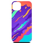 Multicolored Abstract Background iPhone 14 Plus Black UV Print Case