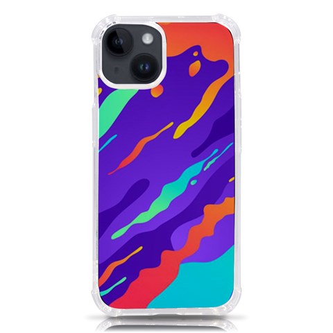 Multicolored Abstract Background iPhone 14 TPU UV Print Case from ArtsNow.com Front