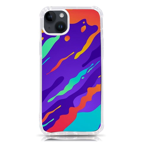 Multicolored Abstract Background iPhone 14 Plus TPU UV Print Case from ArtsNow.com Front