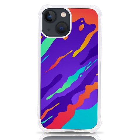 Multicolored Abstract Background iPhone 13 mini TPU UV Print Case from ArtsNow.com Front