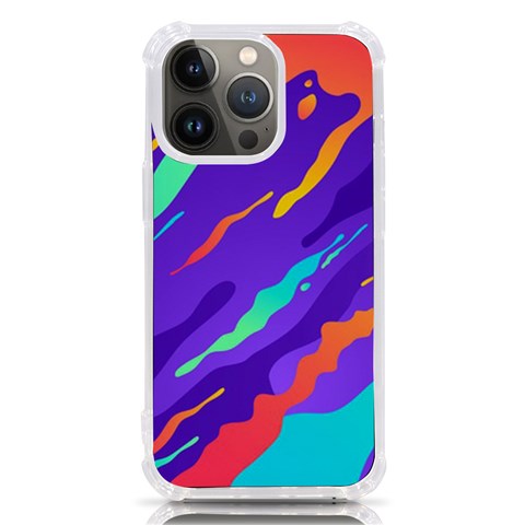 Multicolored Abstract Background iPhone 13 Pro TPU UV Print Case from ArtsNow.com Front
