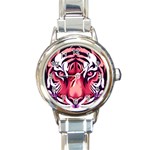 Tiger Design Round Italian Charm Watch