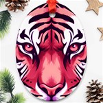Tiger Design Ornament (Oval)