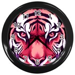 Tiger Design Wall Clock (Black)