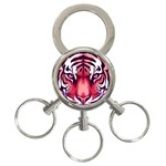 Tiger Design 3-Ring Key Chain