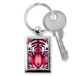 Tiger Design Key Chain (Rectangle)