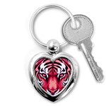Tiger Design Key Chain (Heart)