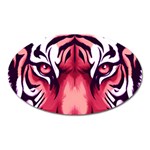 Tiger Design Oval Magnet