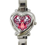 Tiger Design Heart Italian Charm Watch