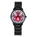 Tiger Design Stainless Steel Round Watch
