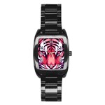 Tiger Design Stainless Steel Barrel Watch
