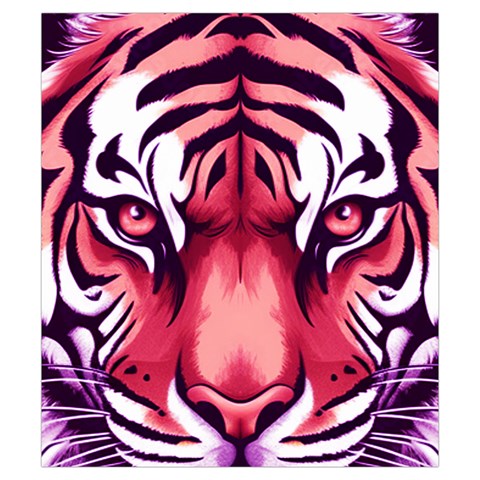 Tiger Design Drawstring Pouch (Small) from ArtsNow.com Front