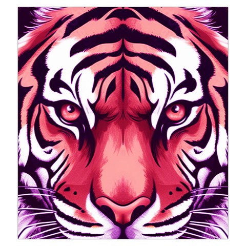 Tiger Design Drawstring Pouch (Large) from ArtsNow.com Front