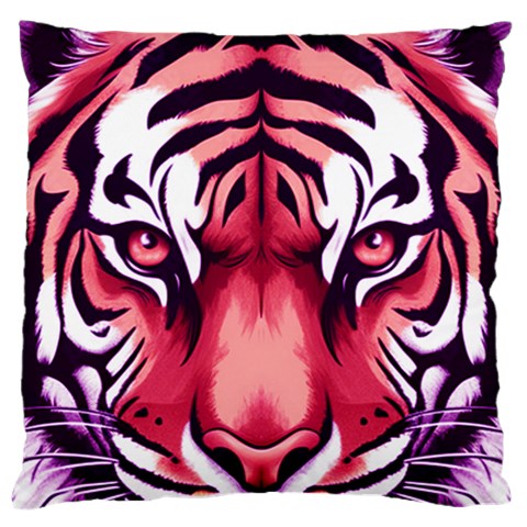 Tiger Design Large Premium Plush Fleece Cushion Case (One Side) from ArtsNow.com Front