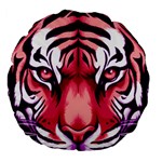 Tiger Design Large 18  Premium Flano Round Cushions