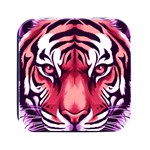 Tiger Design Square Metal Box (Black)