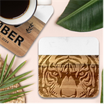 Tiger Design Marble Wood Coaster (Square)