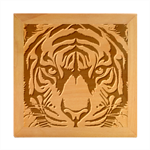 Tiger Design Wood Photo Frame Cube